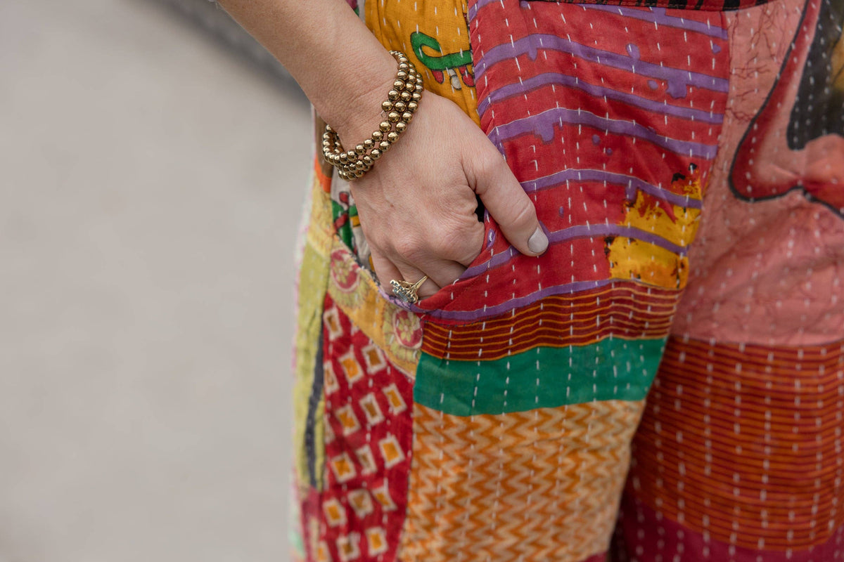 Kantha Sunrise Patchwork Pant Sizes S/M and L/XL
