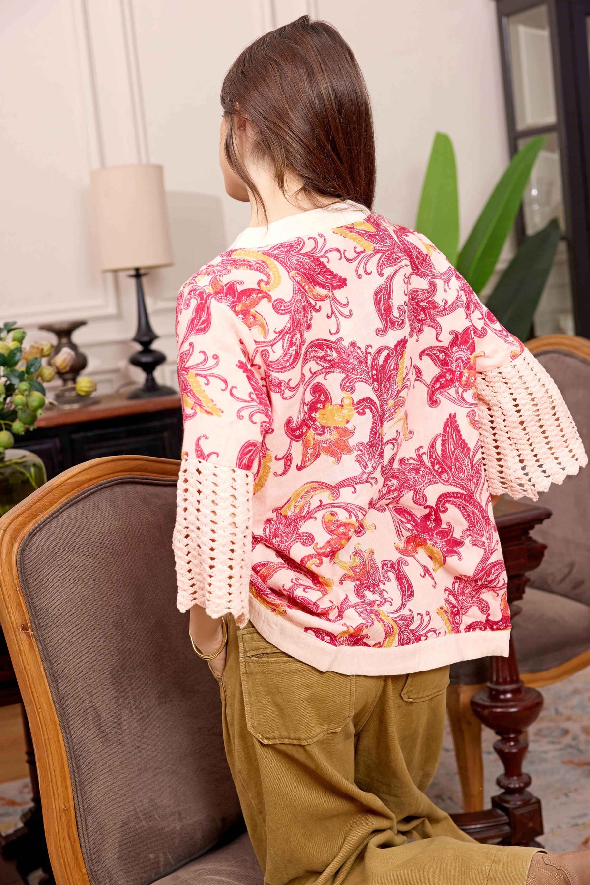 Ashley Flutter Top In Pink: Pink / Mini Pre-Pack