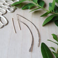 Hammered Arc Earrings: Sterling Silver