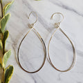 Hammered Teardrop Earrings: Sterling Silver