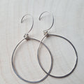 Hammered Hoop Earrings: Sterling Silver
