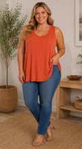 Plus Size - Coral Tank Top