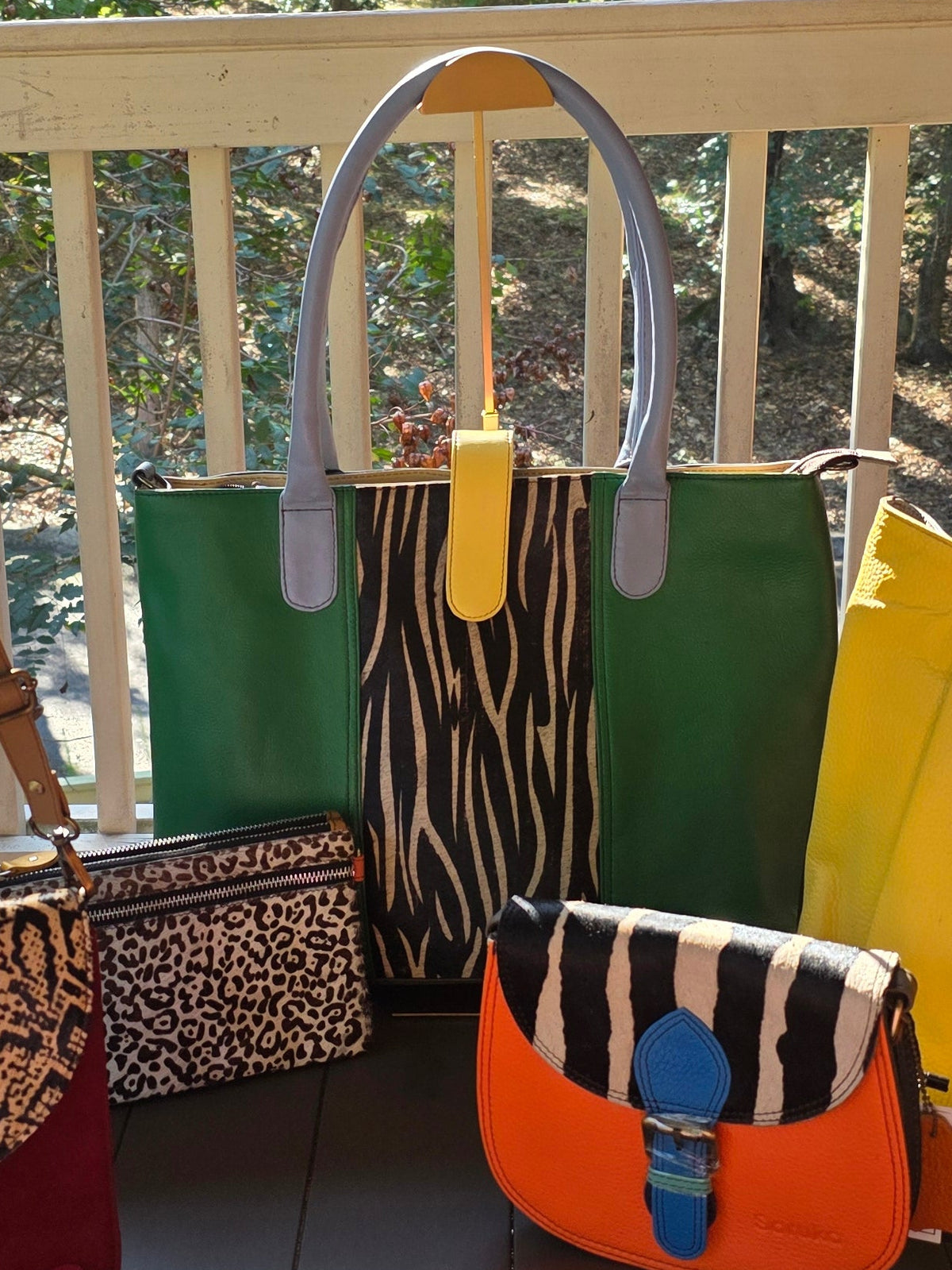 Bianca · Large Tote Bag / Shoulder Bag with Zipper Closure (Photo 2 shows actual color available.)